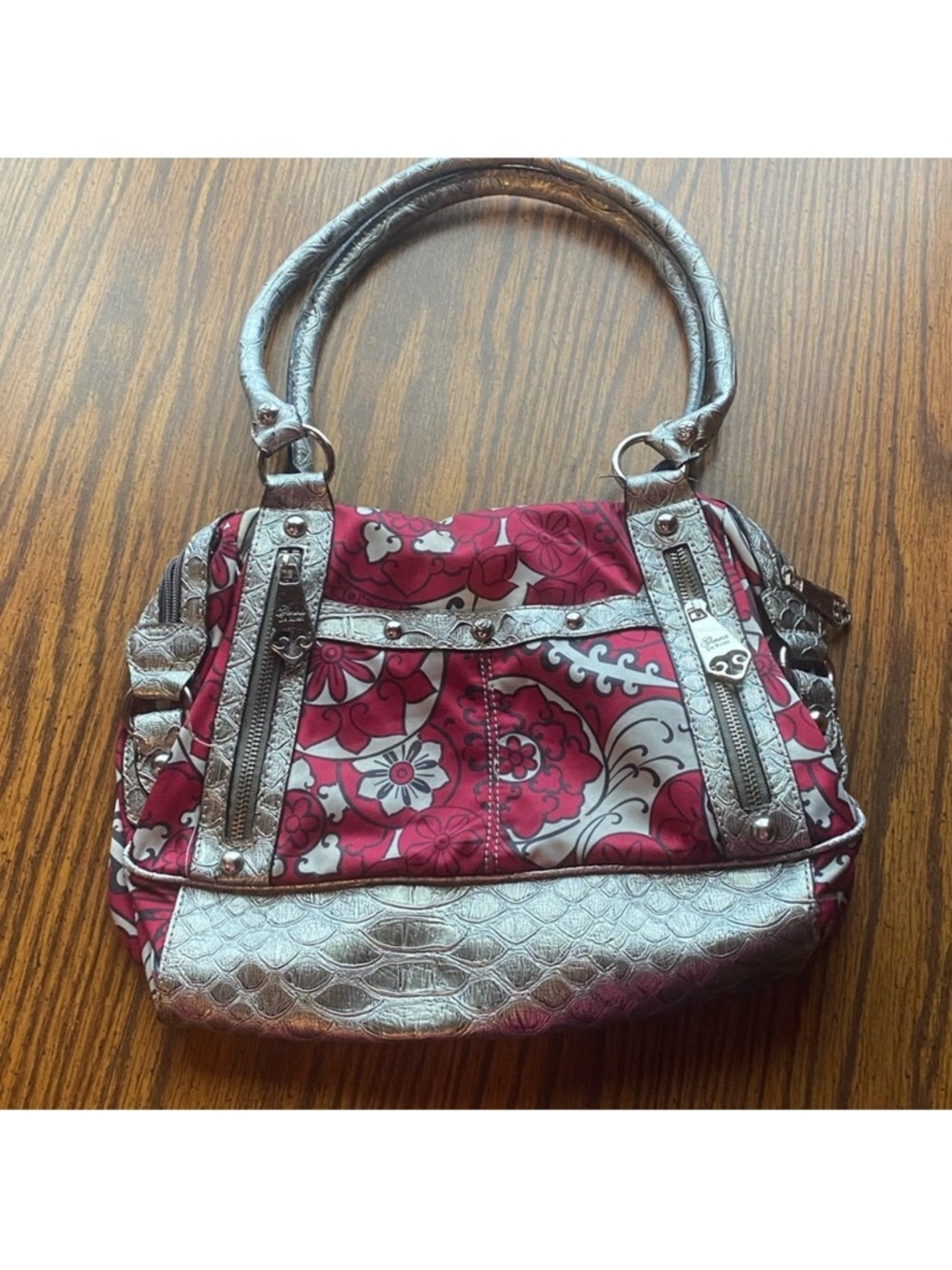 Genna De Rossi faux snakeskin leather purse used